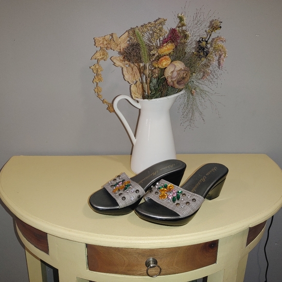 Athena Alexander Black Jewelled Embellish Sandals - Picture 2 of 5